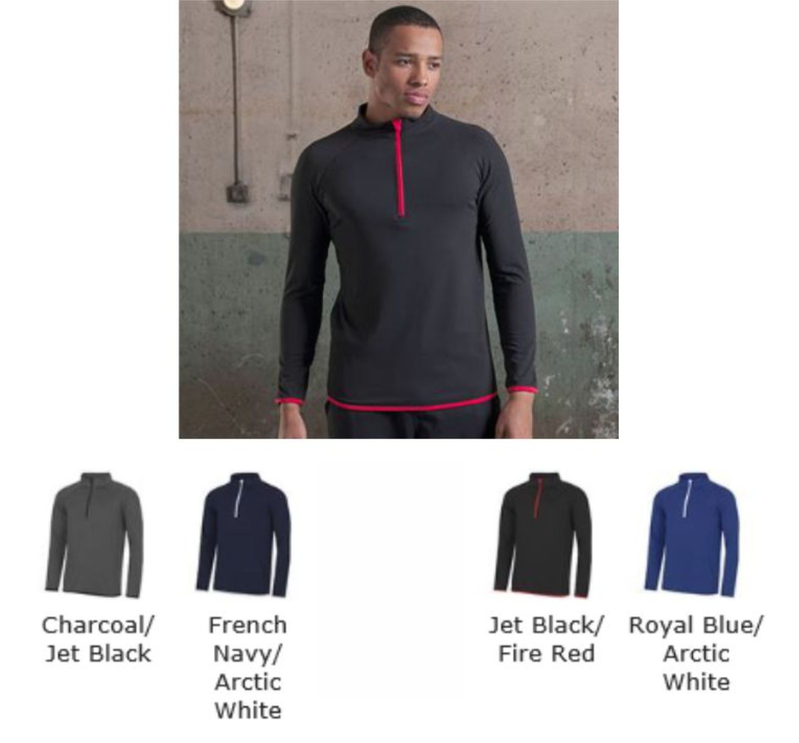 AWD JC031 Men's Cool 1/2 zip Sweatshirt  AWD JC031 Men's Cool 1/2 zip Sweatshirt